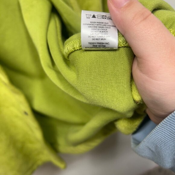 Teddy Fresh Green Fleece Button-Up Shirt Jacket With Pockets M - Picture 7 of 9